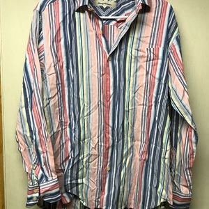 😂TOMMY BAHAMA STRIPED BUTTON DOWN SHIRT STRIPES